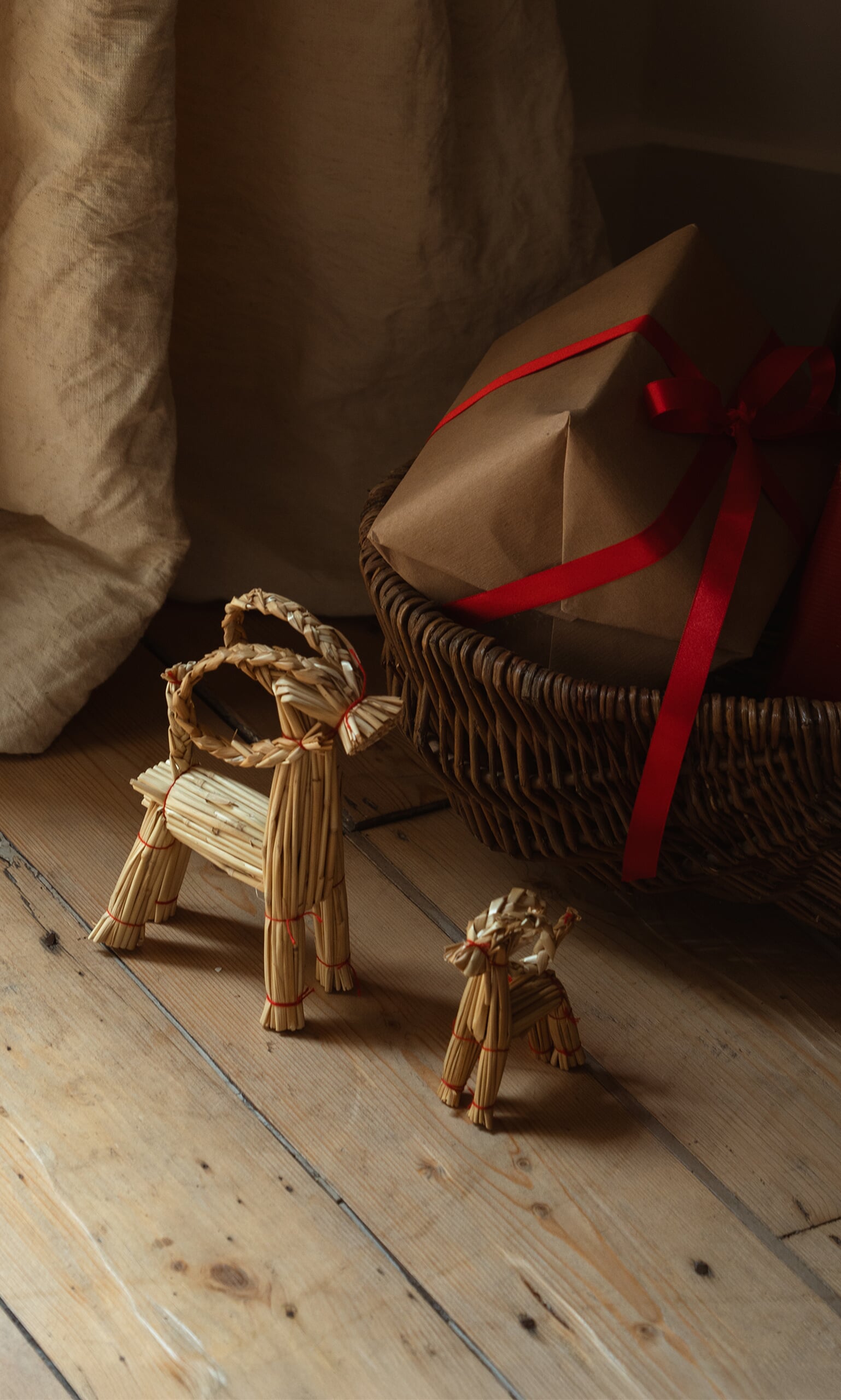 Straw Deer Decorations