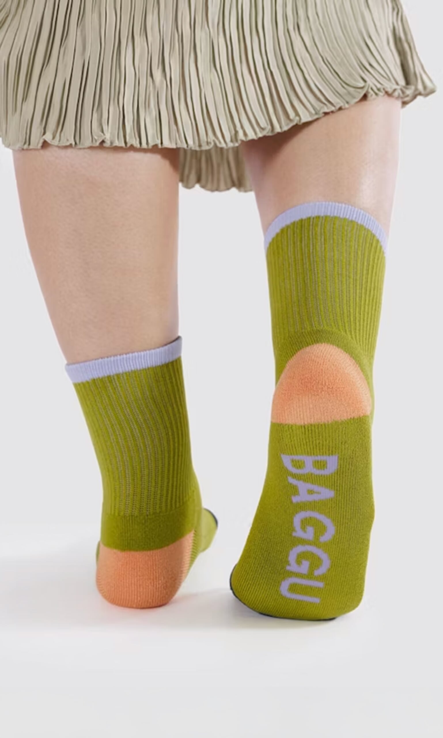 Green Colourblock Socks