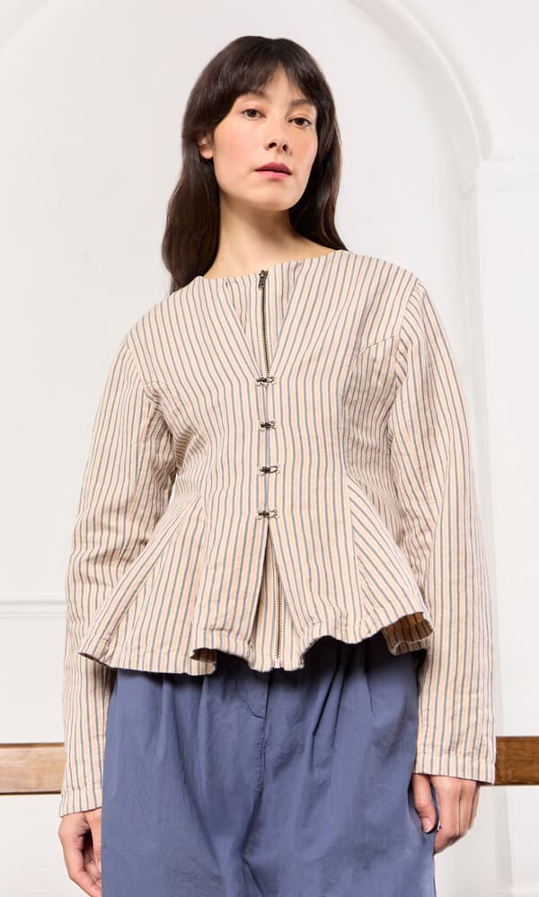 Striped Twill Jacket