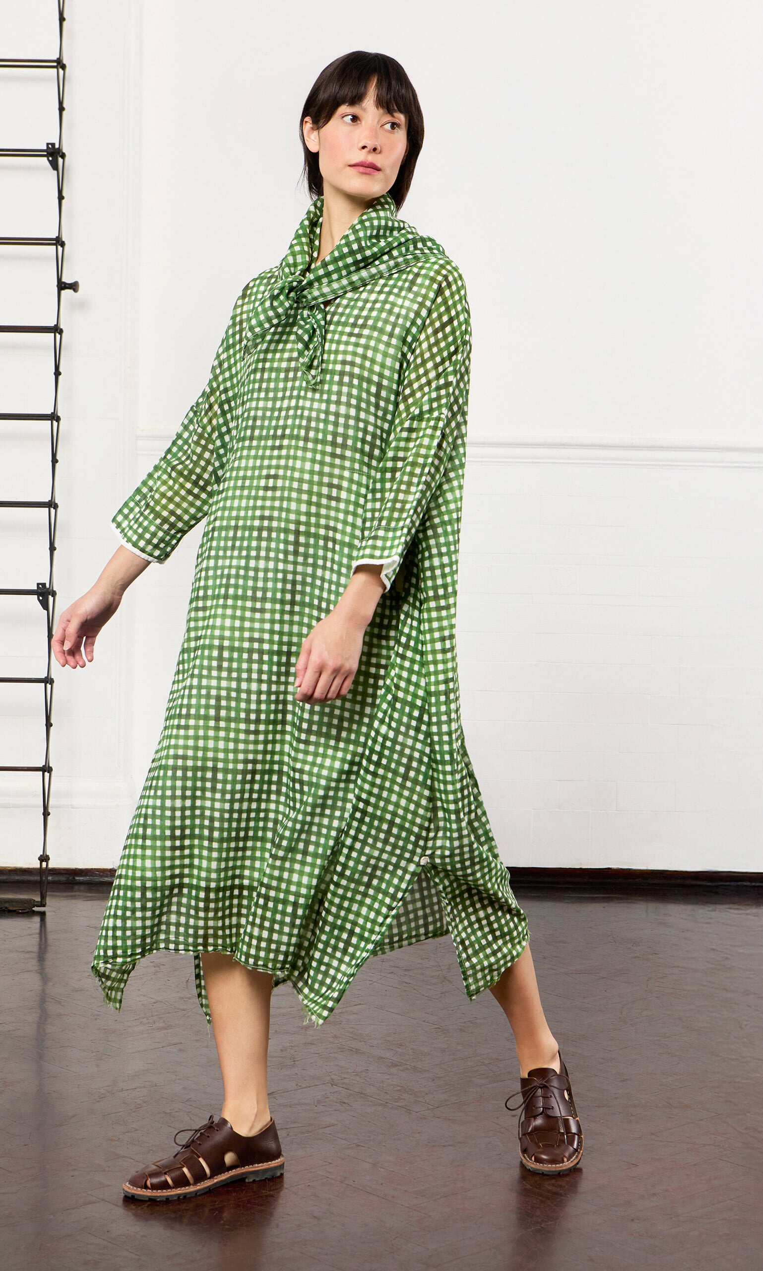 Green Gingham Dress