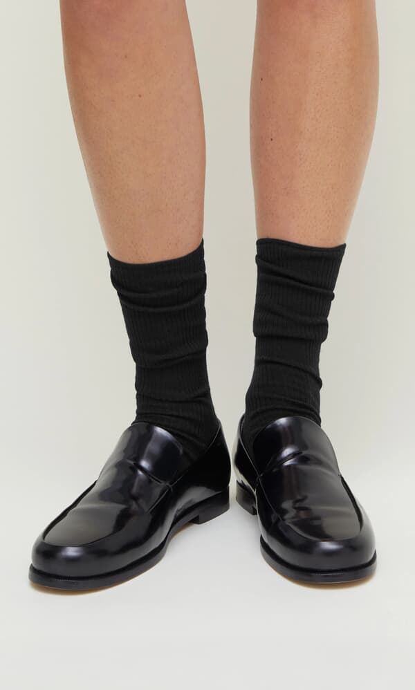 Black Rib Socks