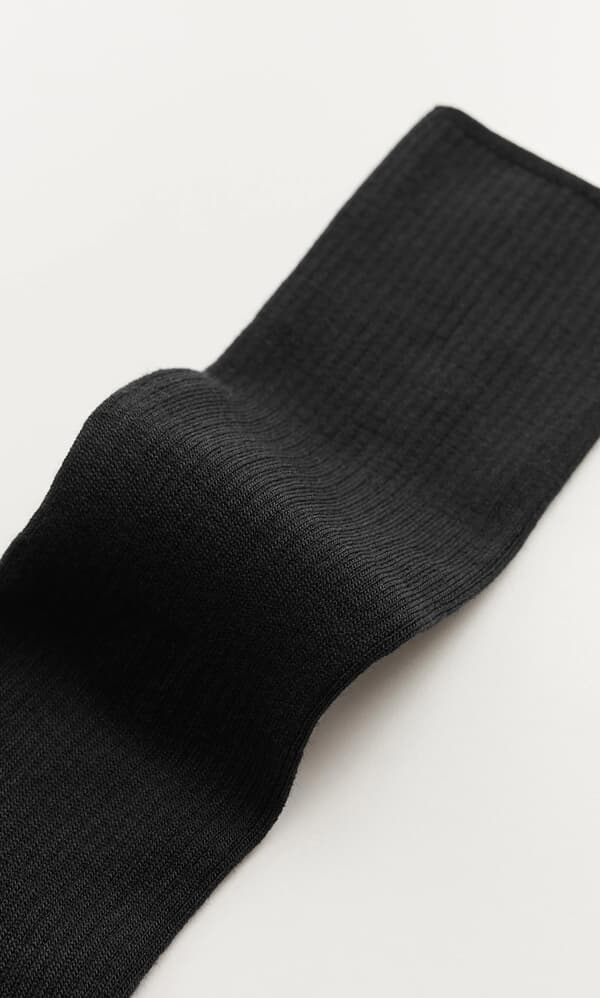 Black Rib Socks