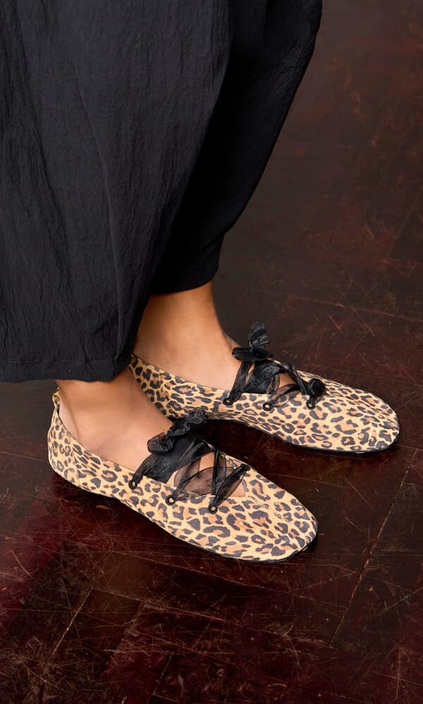 Leopard Ballet Flats by Reike Nen
