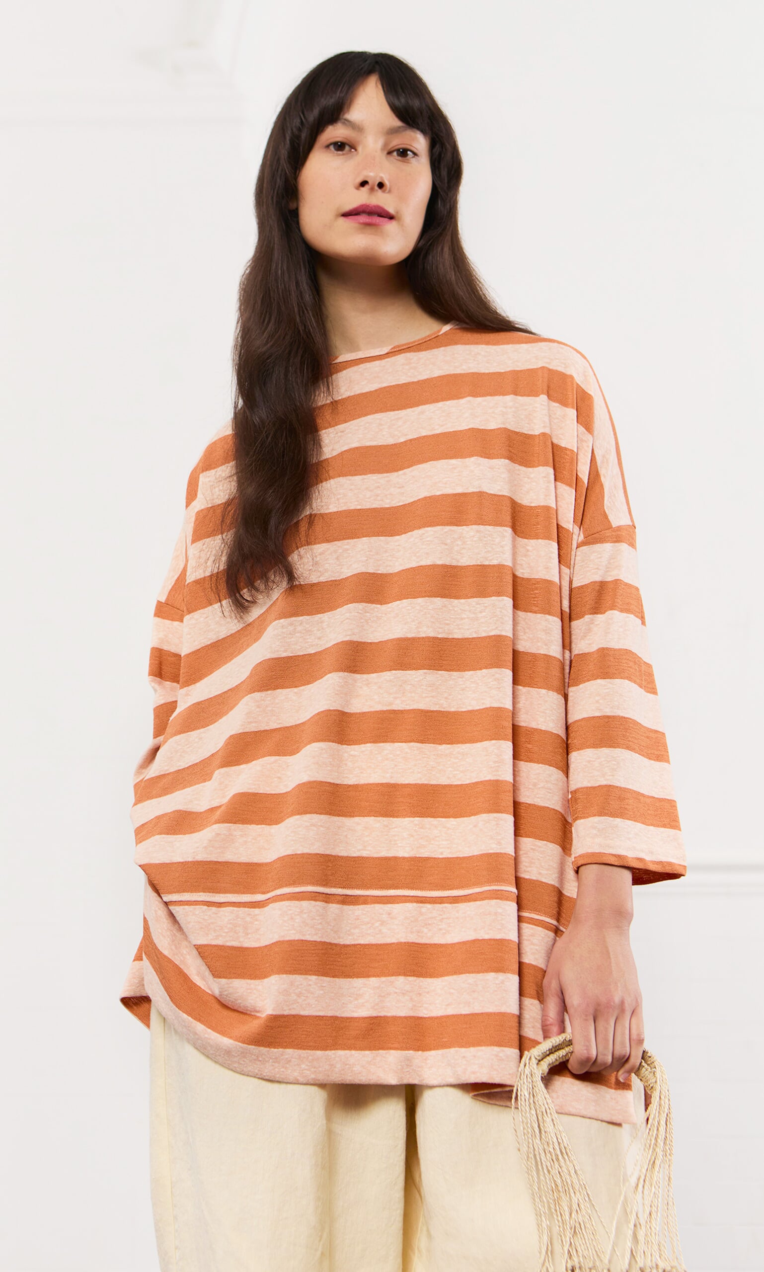 Tan Stripe Tee