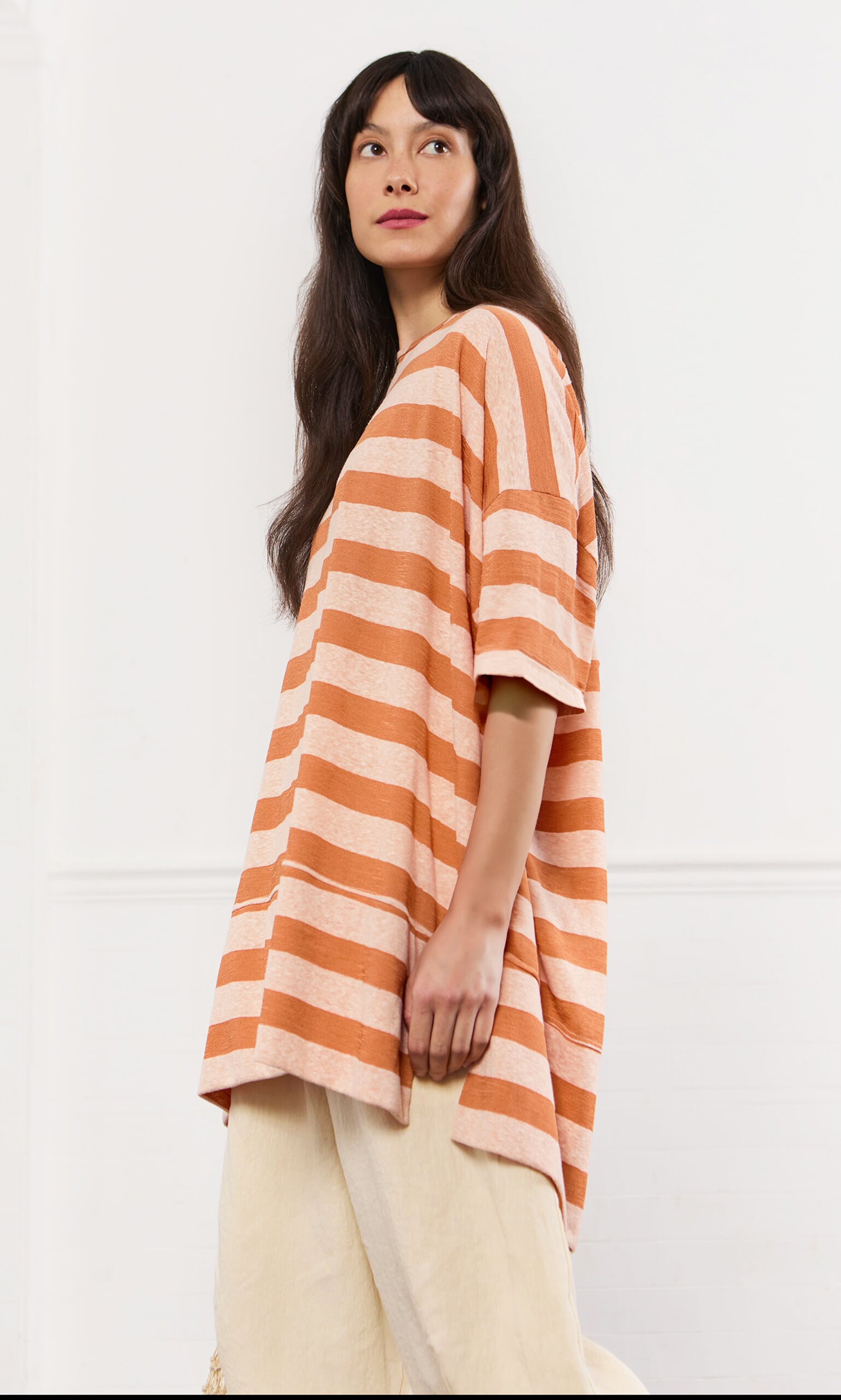Tan Stripe Tee