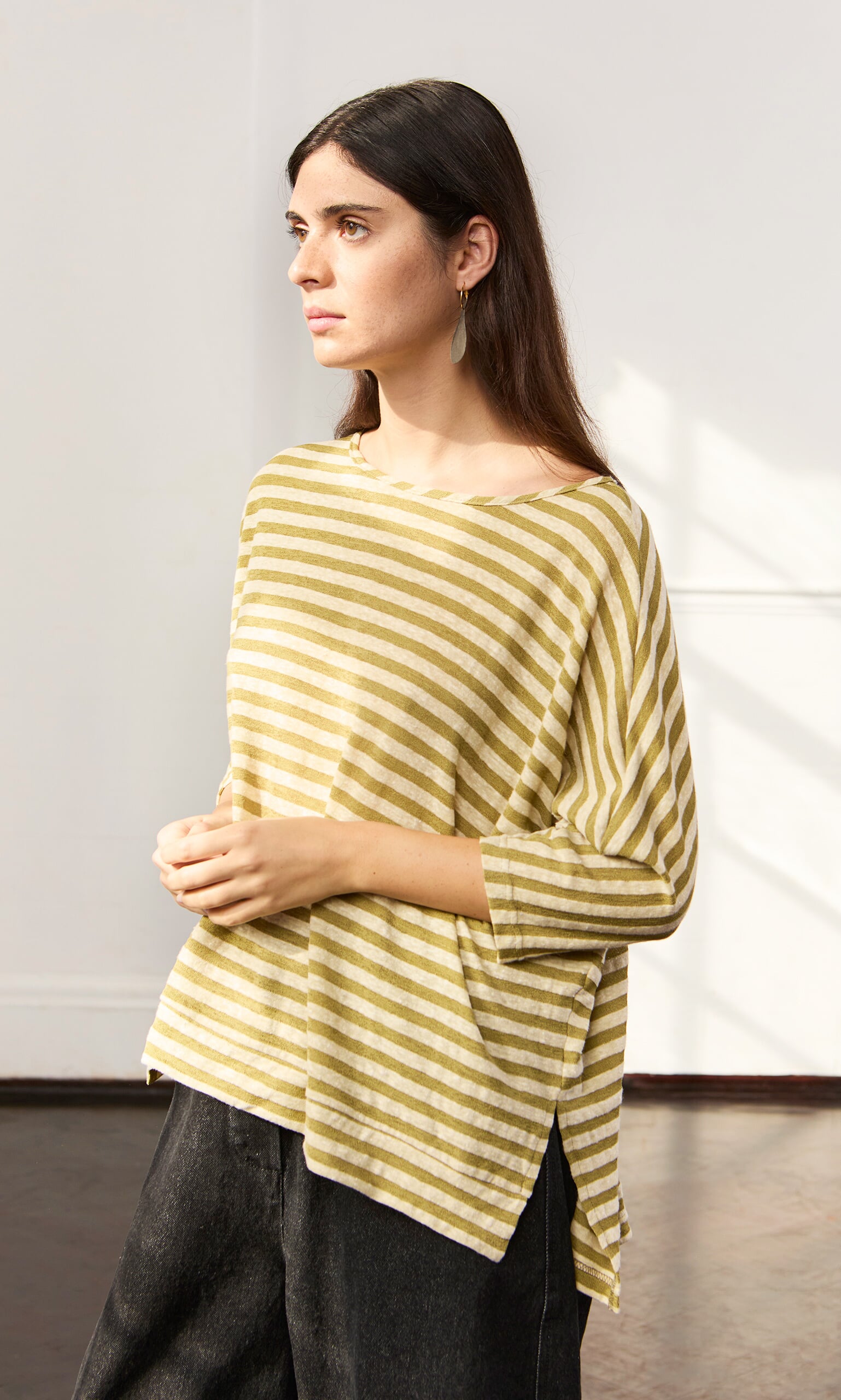 Olive Stripe Tee