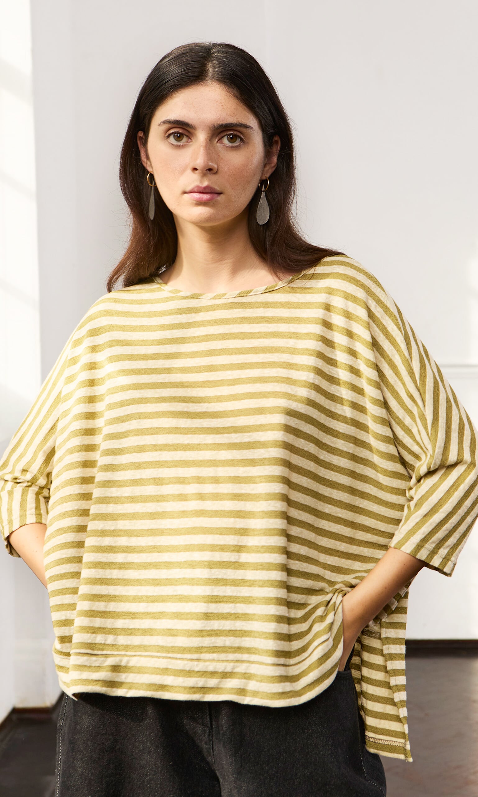 Olive Stripe Tee