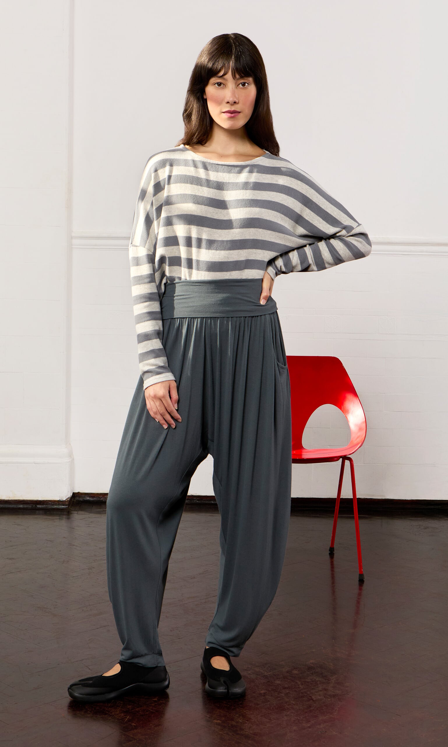 Wide Polido Pants - Grey