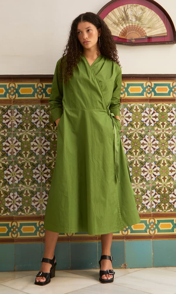 Rea Wrap Dress - Green