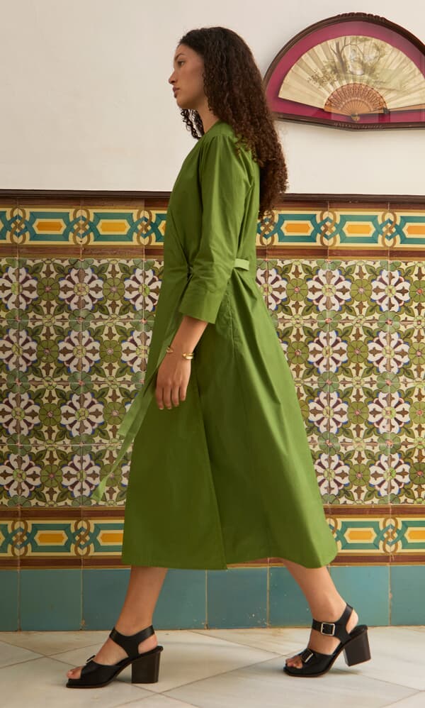 Rea Wrap Dress - Green