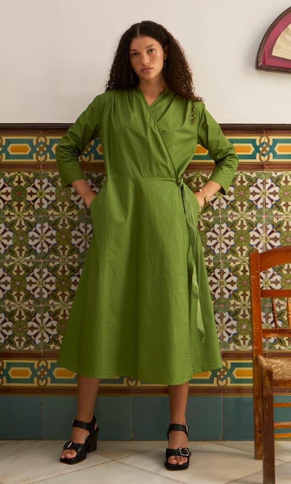 Rea Wrap Dress - Green
