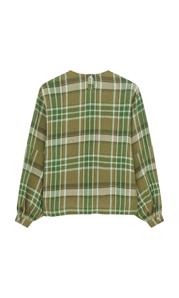 Gail Blouse - Green Tartan