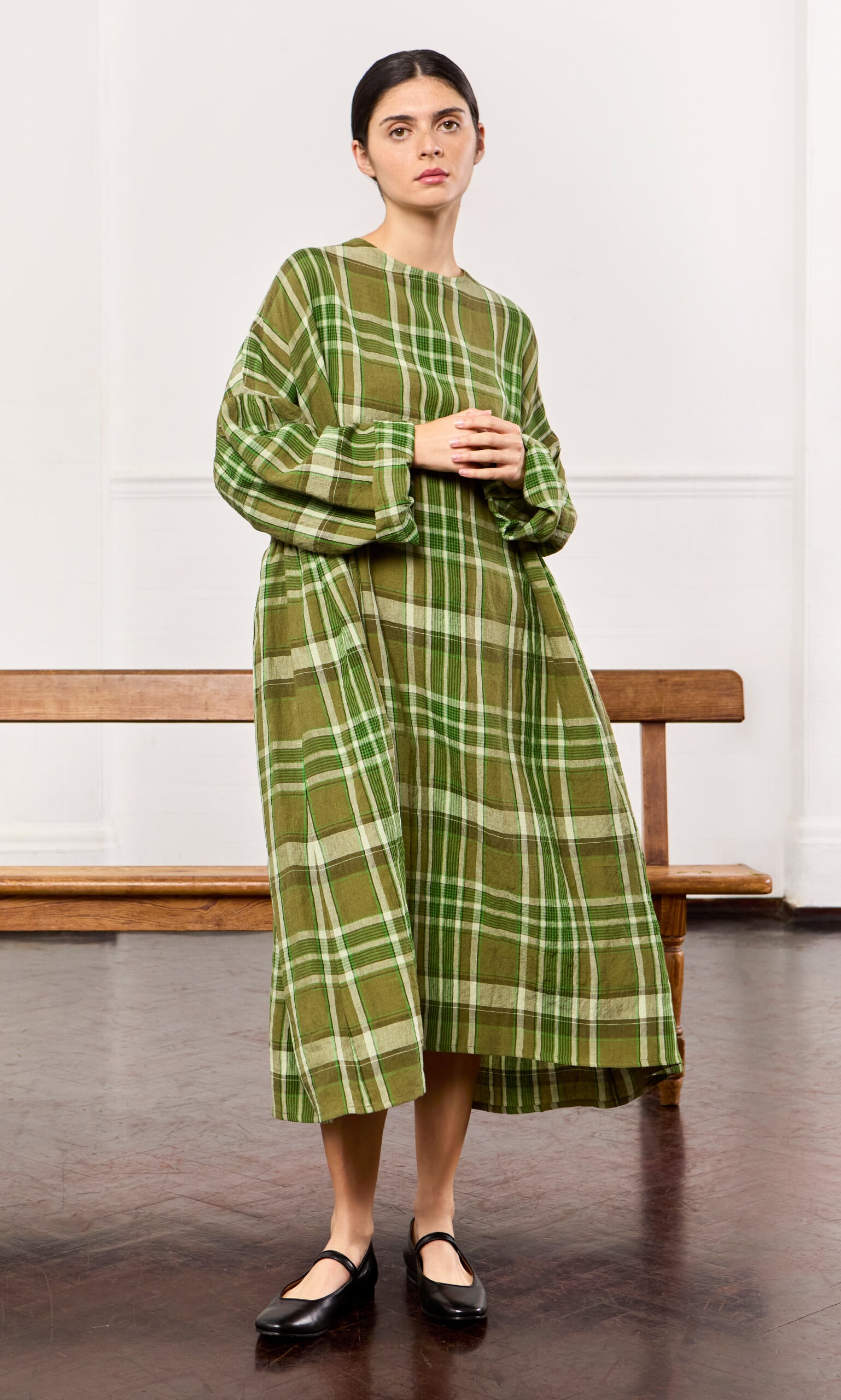 Henslow Dress - Green Tartan