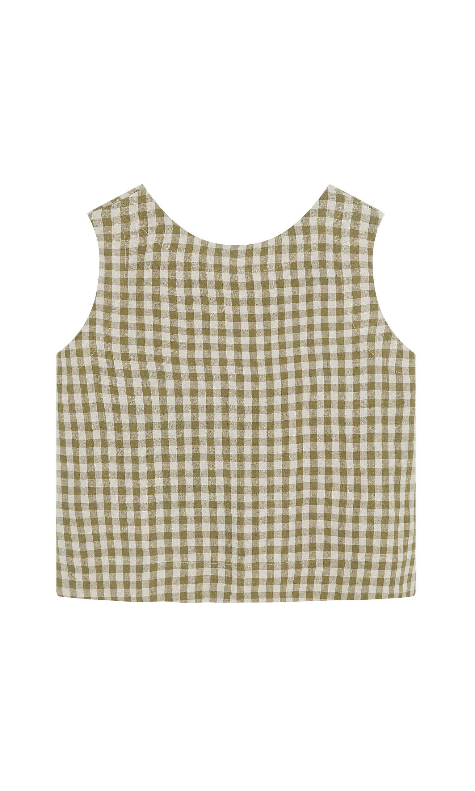 Linda Top - Olive Gingham