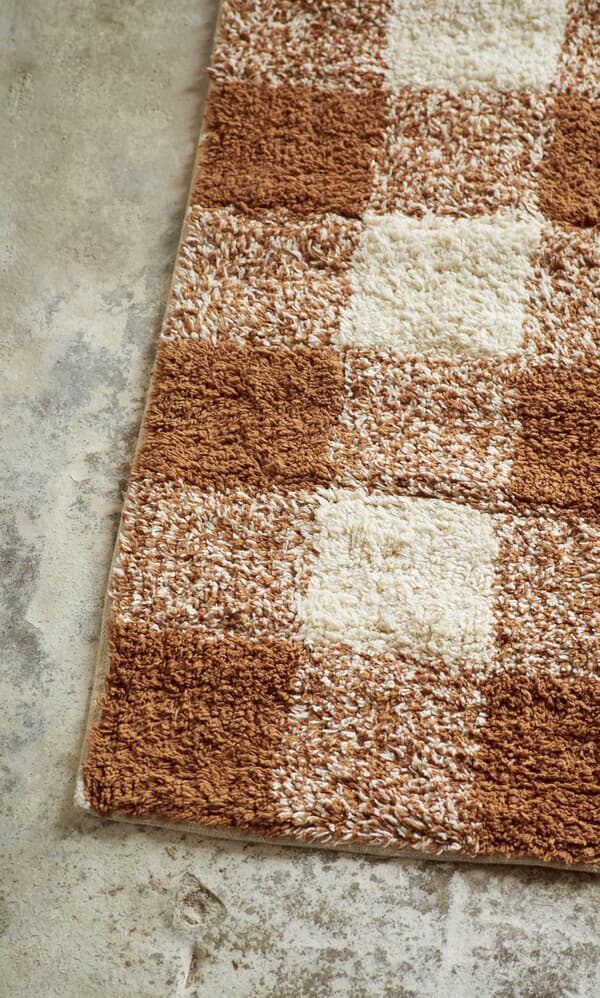 Tufted Bath Mat - Rust  