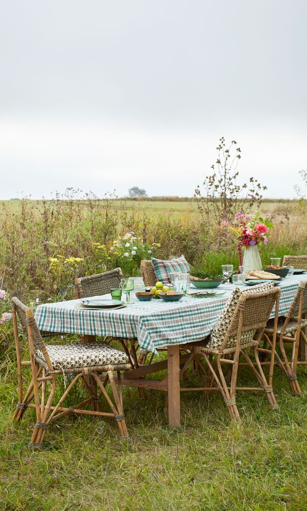 Fern Check Table Cloth 