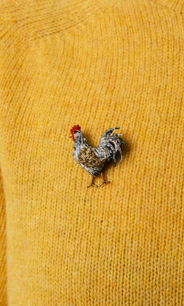 Cockerel Brooch
