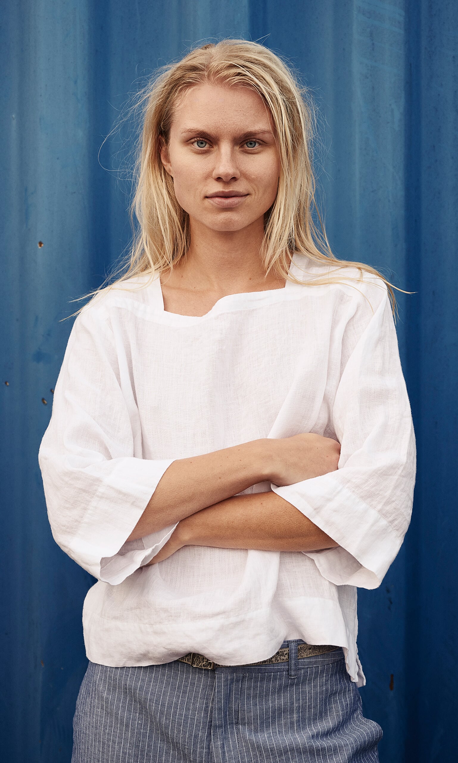 White Linen Blouse