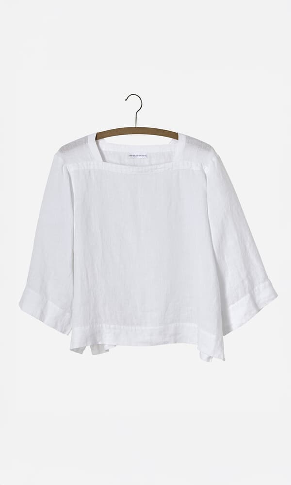 White Linen Blouse