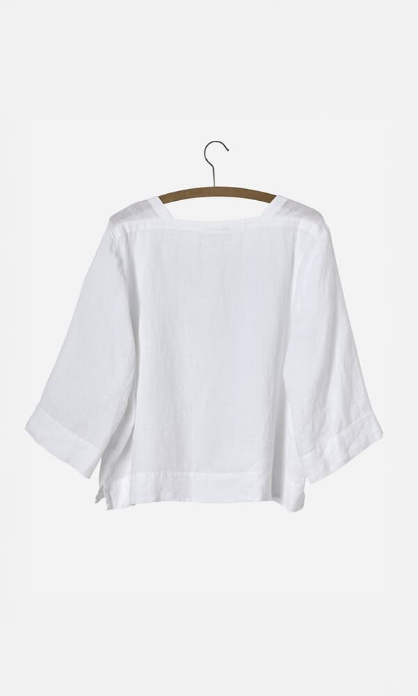 White Linen Blouse