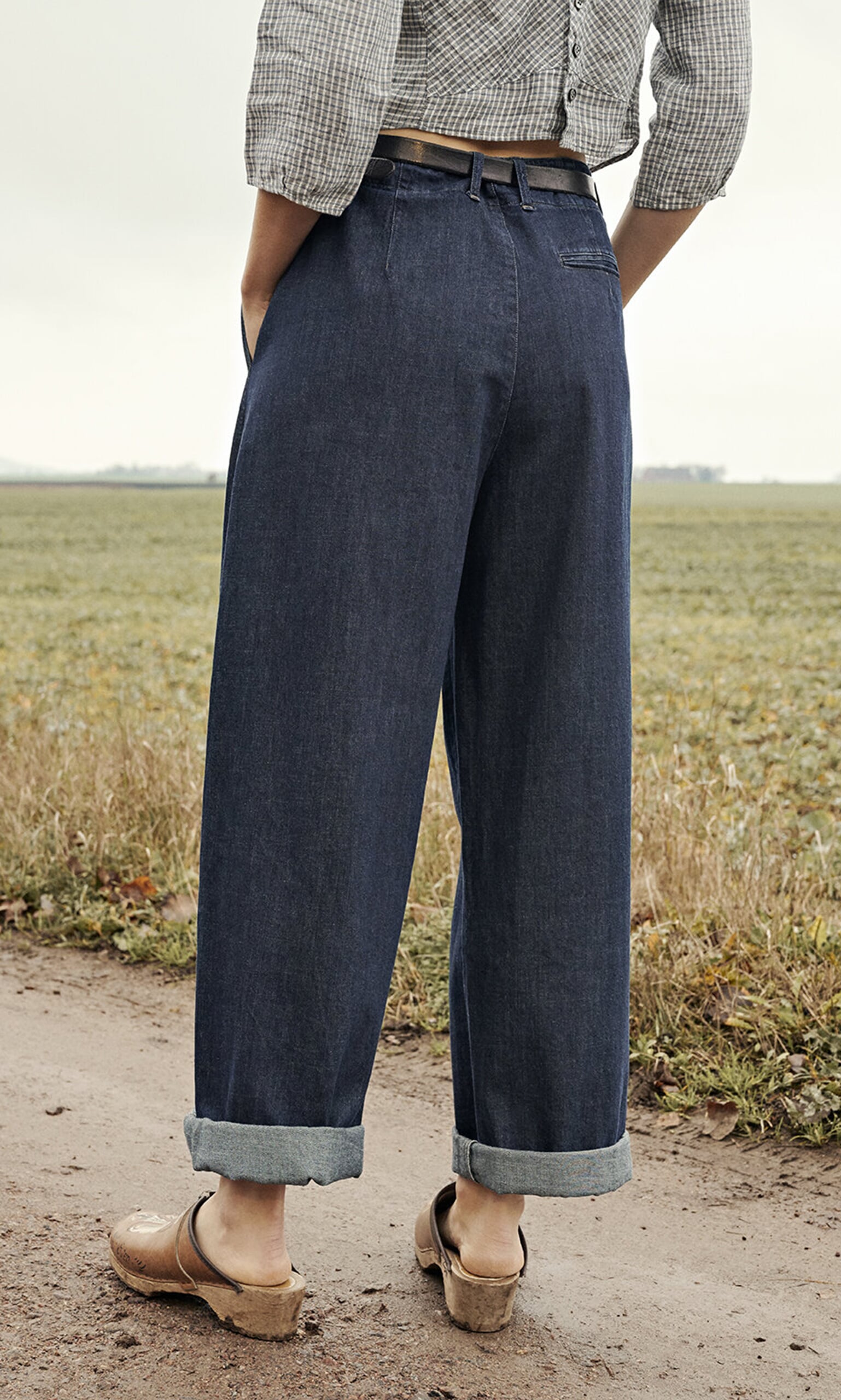 Wide Denim Pants