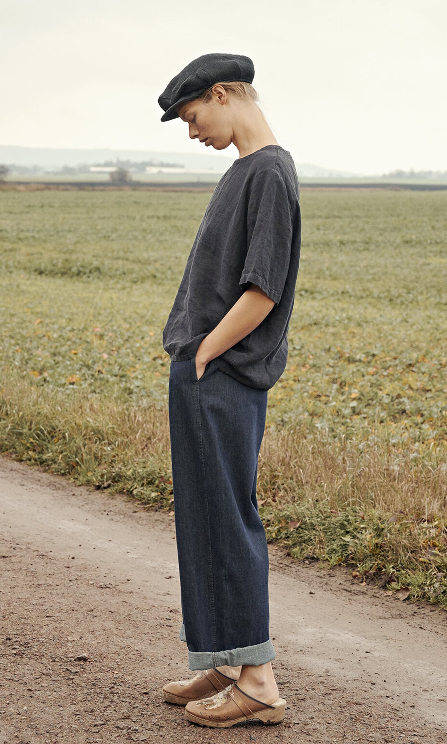 Wide Denim Pants