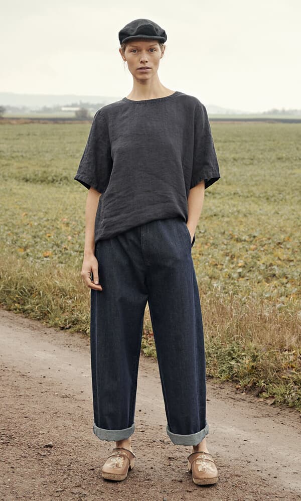 Wide Denim Pants