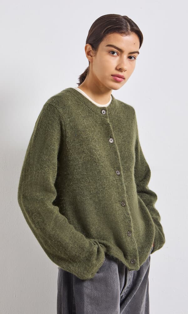 Olive Green Cardigan