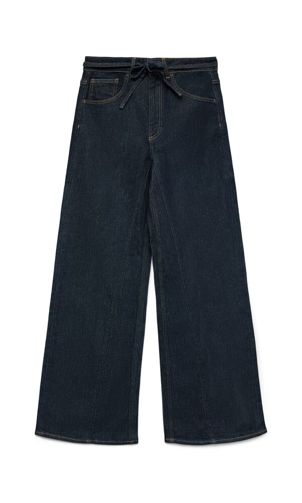Belted Wide Jeans