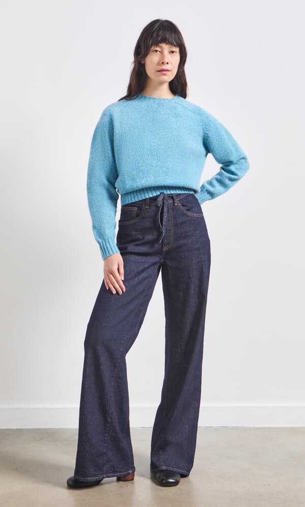 Belted Wide Jeans
