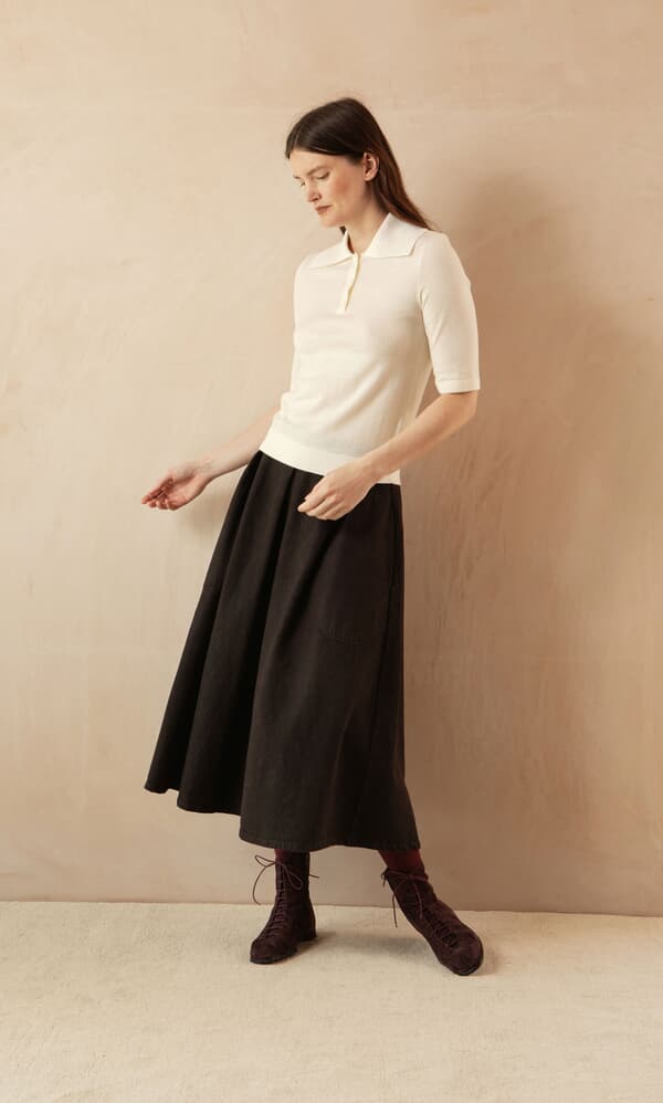 Merino Collar Top