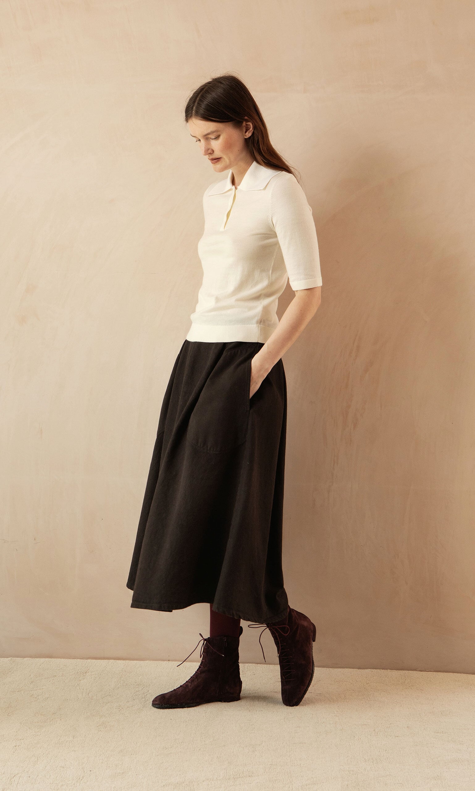 Merino Collar Top