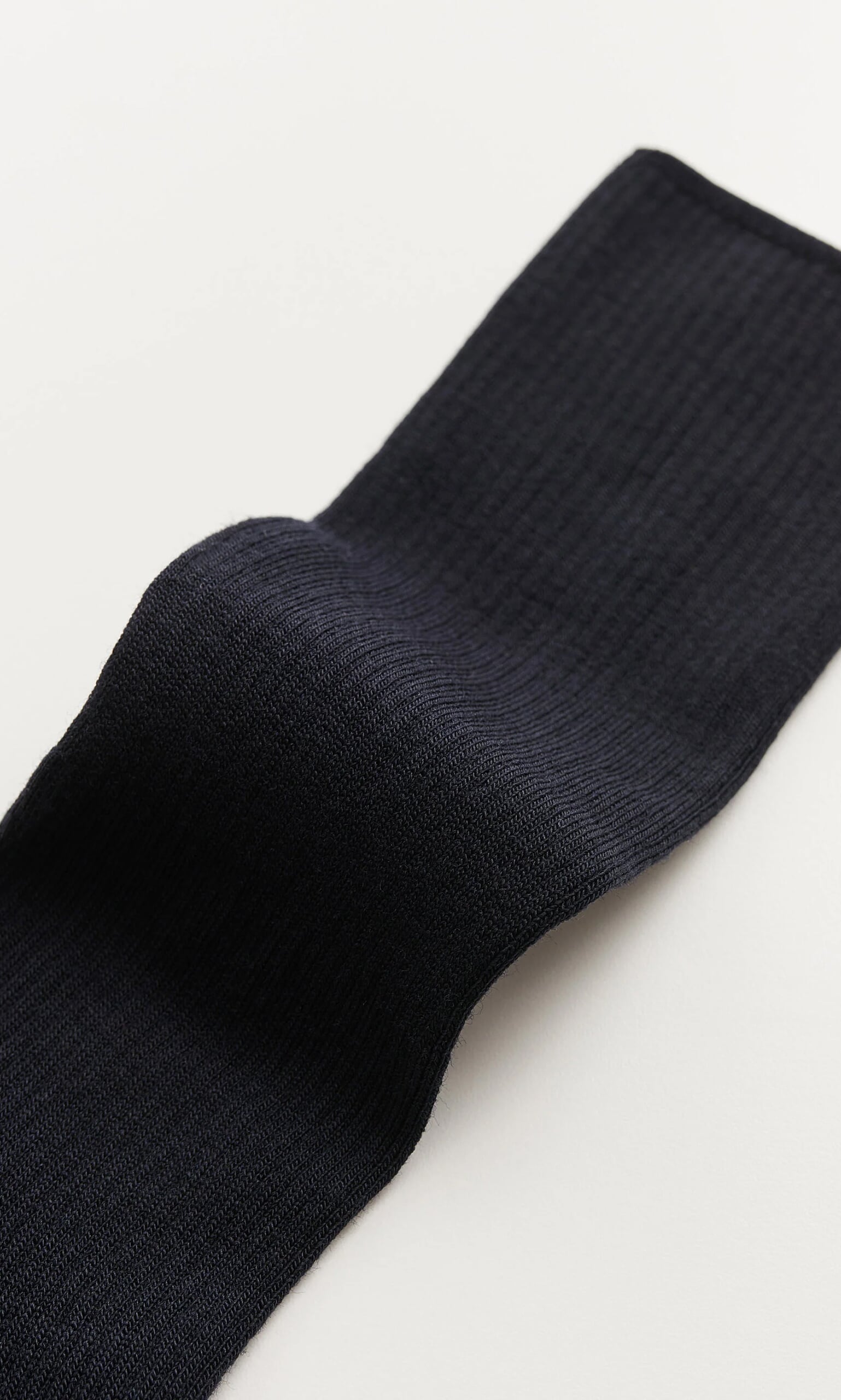 Navy Rib Socks