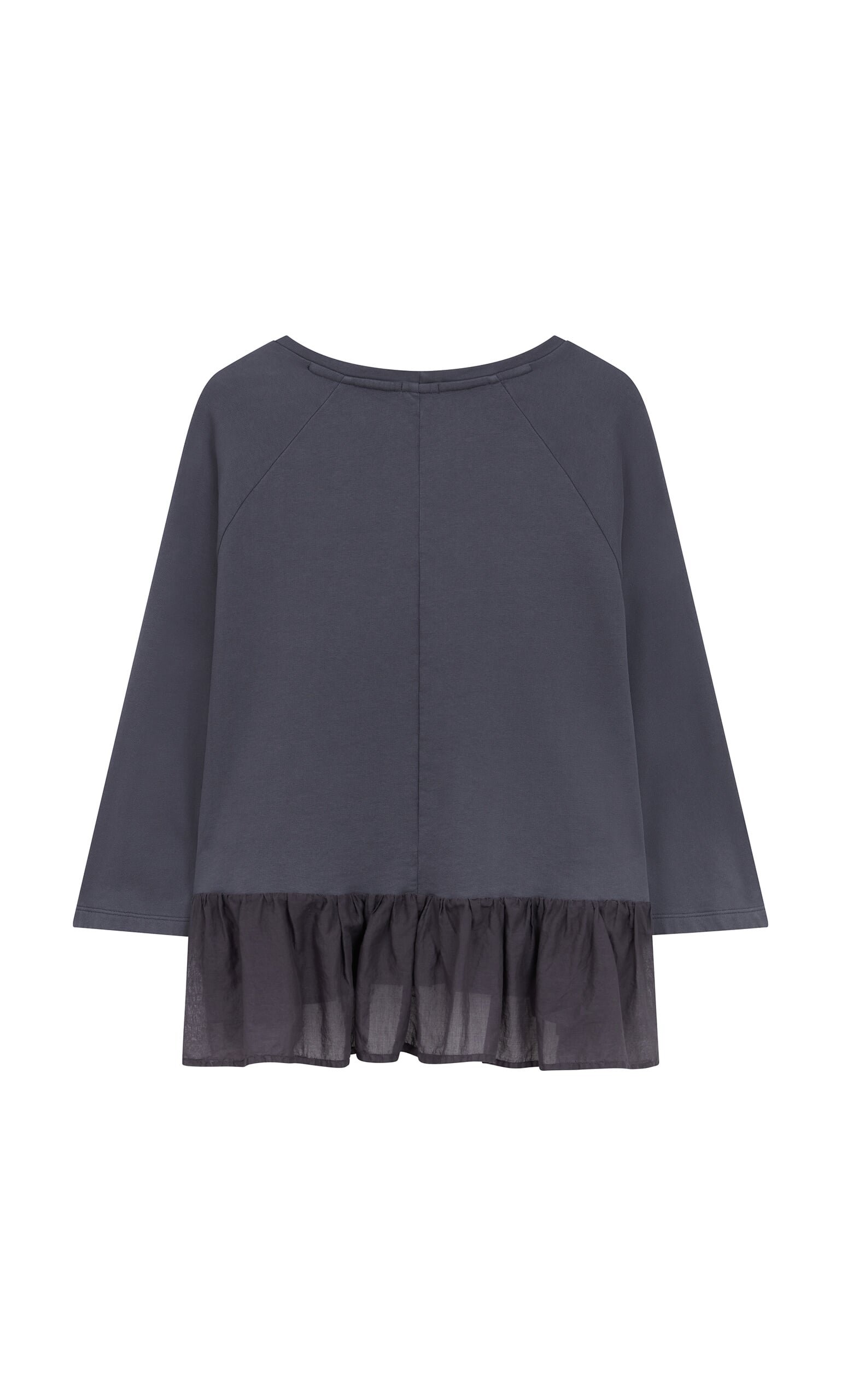 Grey Ruffle Top