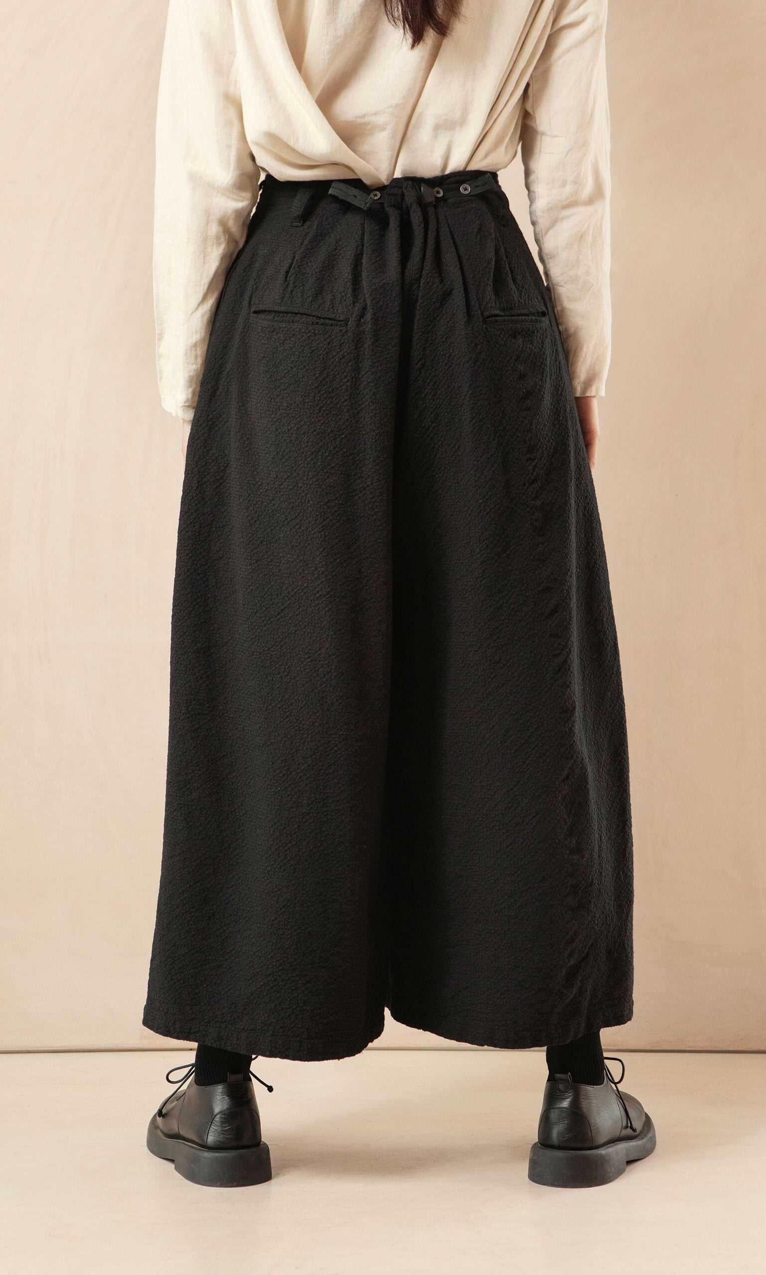 Black Buttoned Trousers