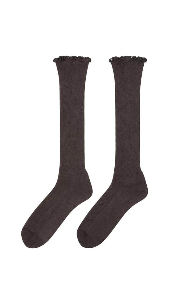 Grey Ruffle Socks