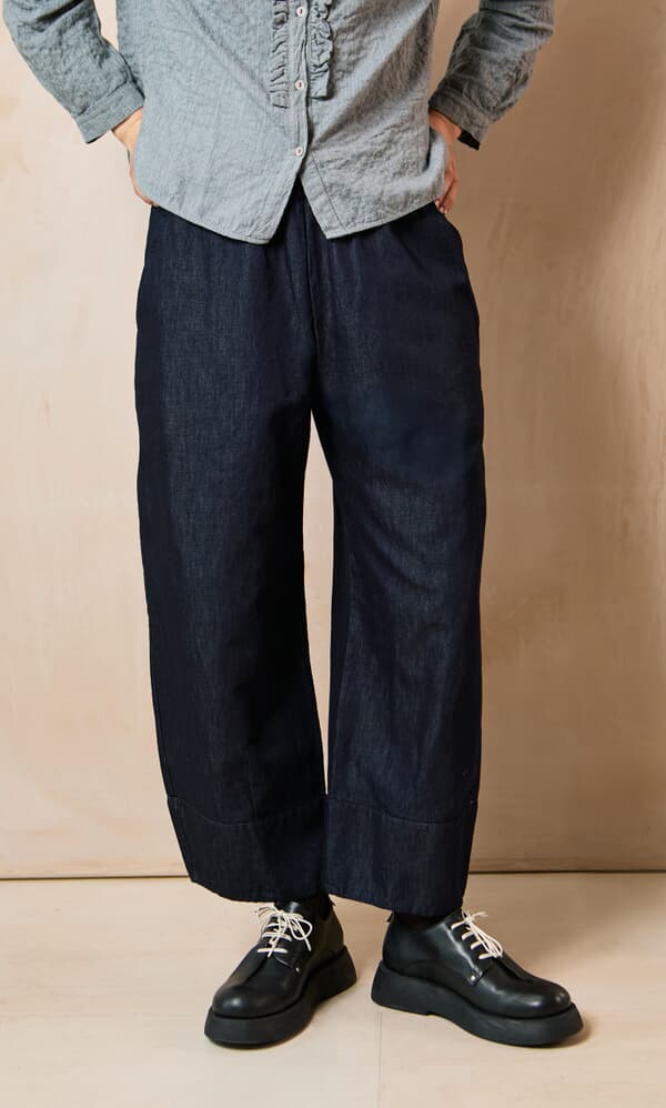 Tabbed Denim Pants