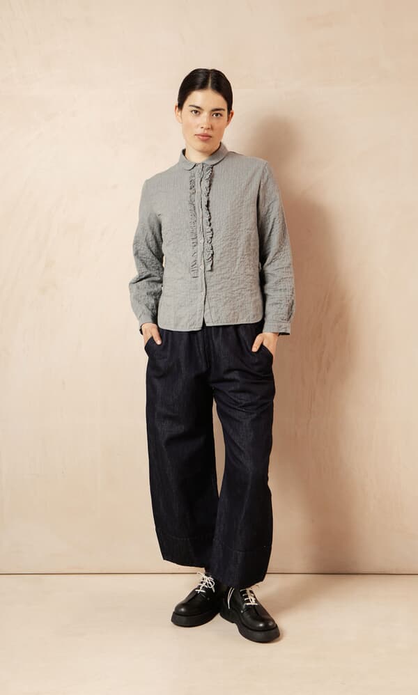Tabbed Denim Pants