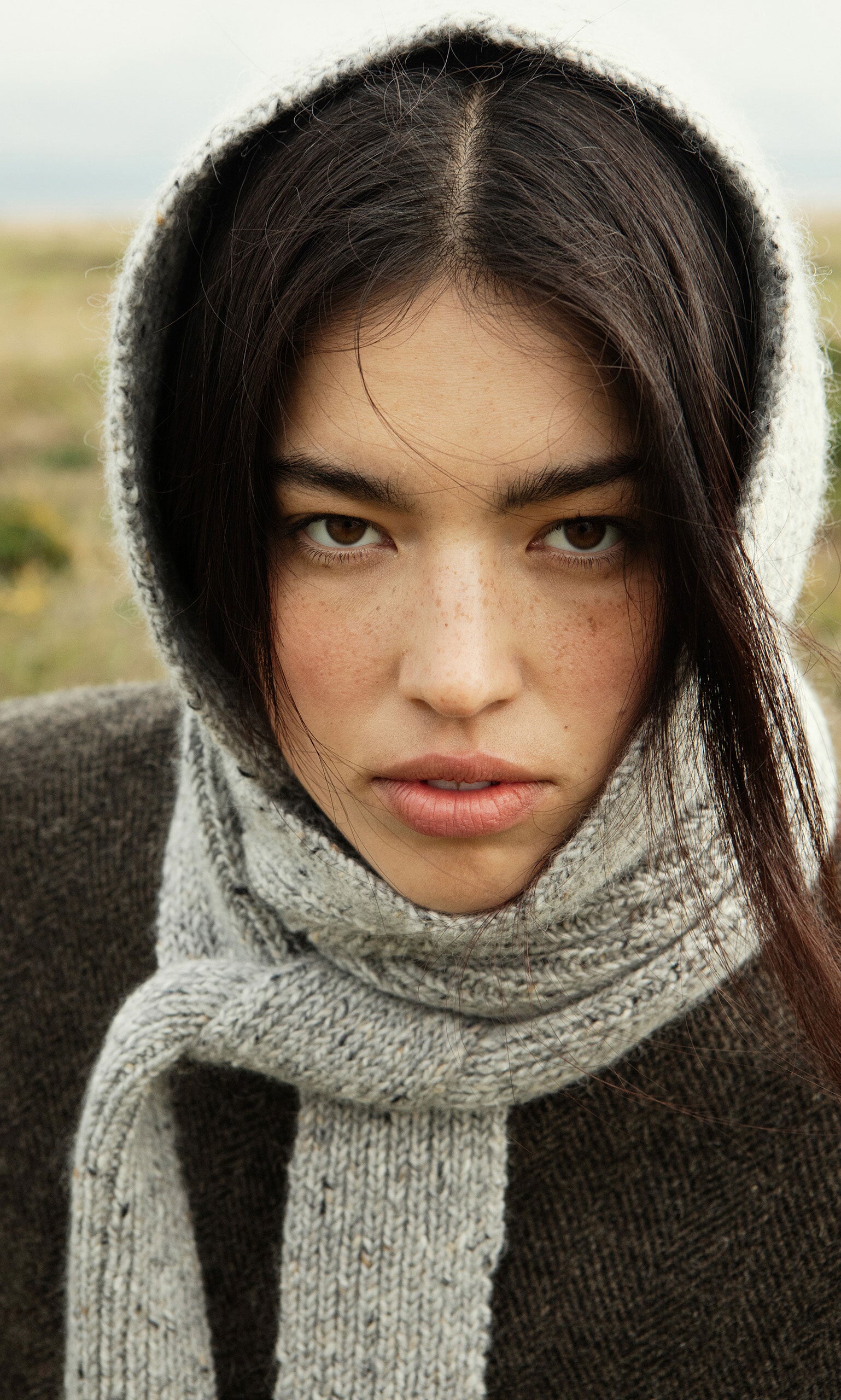 Speckled Hood Scarf