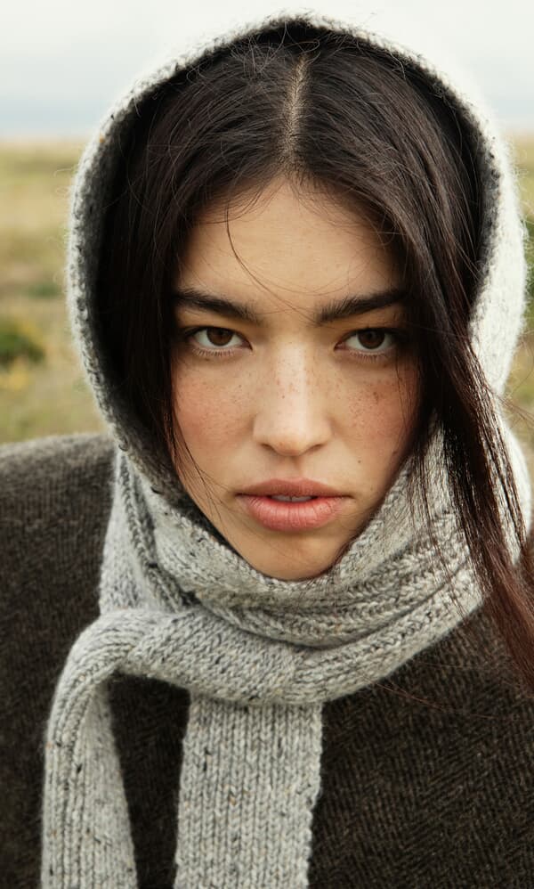 Speckled Hood Scarf