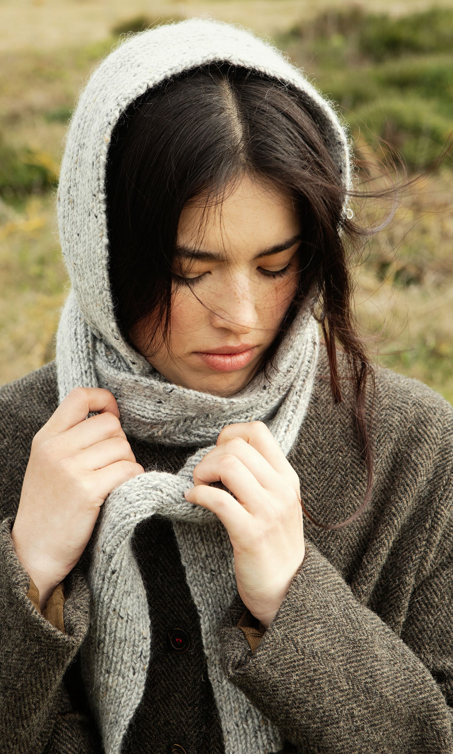 Speckled Hood Scarf