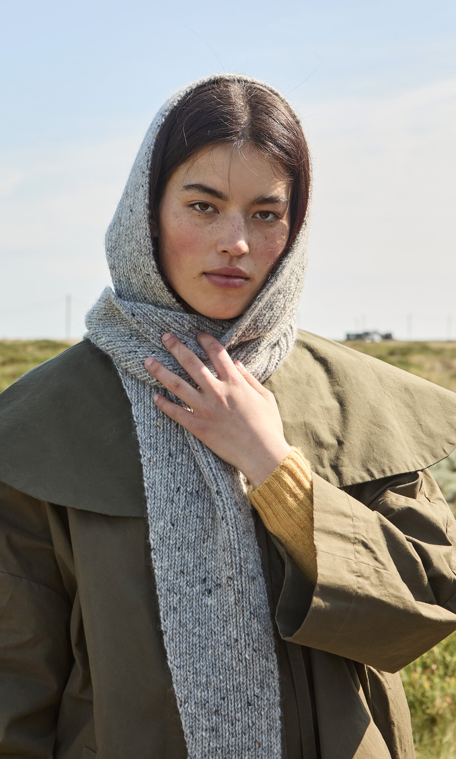 Speckled Hood Scarf