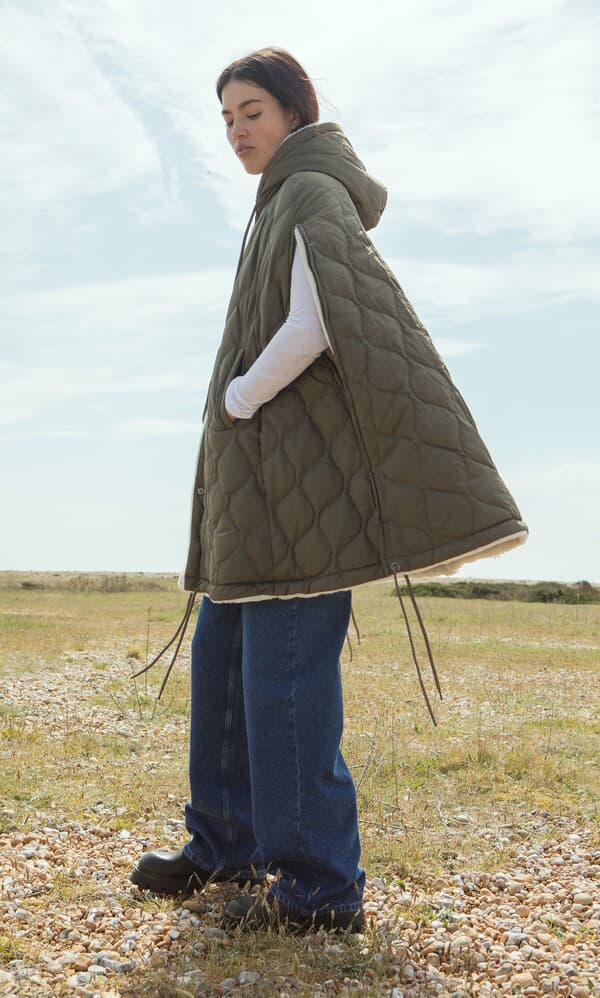 Shearling Poncho