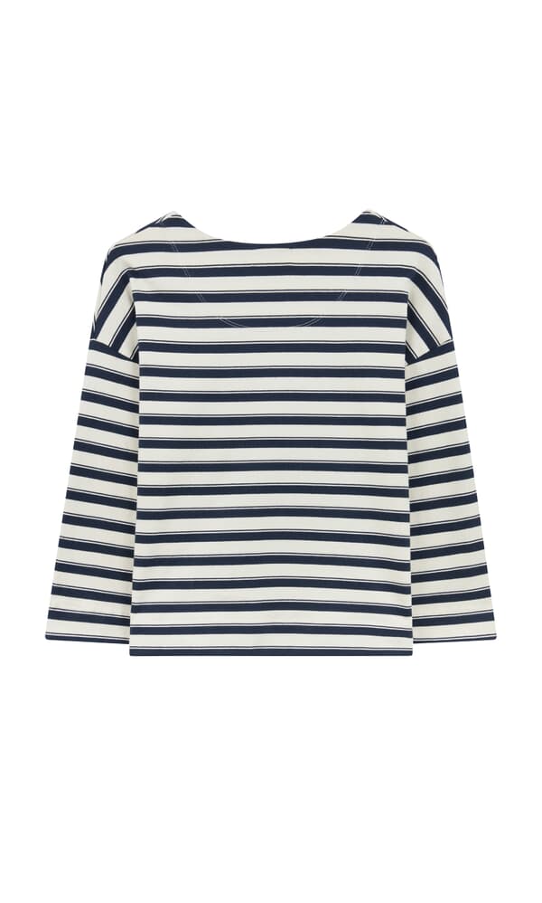 Navy Breton Top