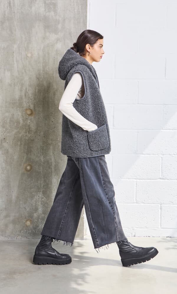 Wool Gilet - Graphite