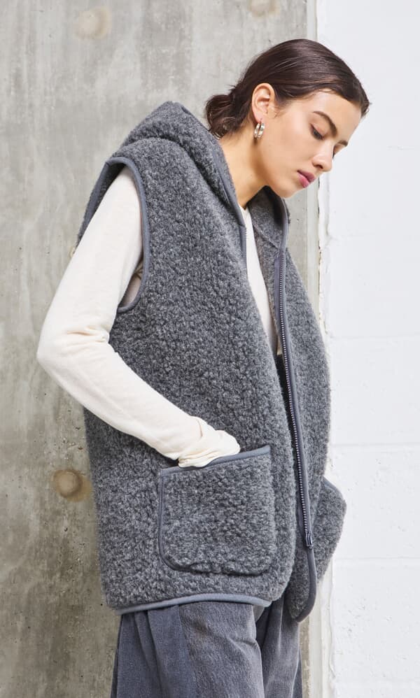 Wool Gilet - Graphite