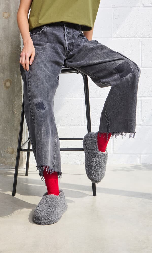 Wool Slippers - Graphite