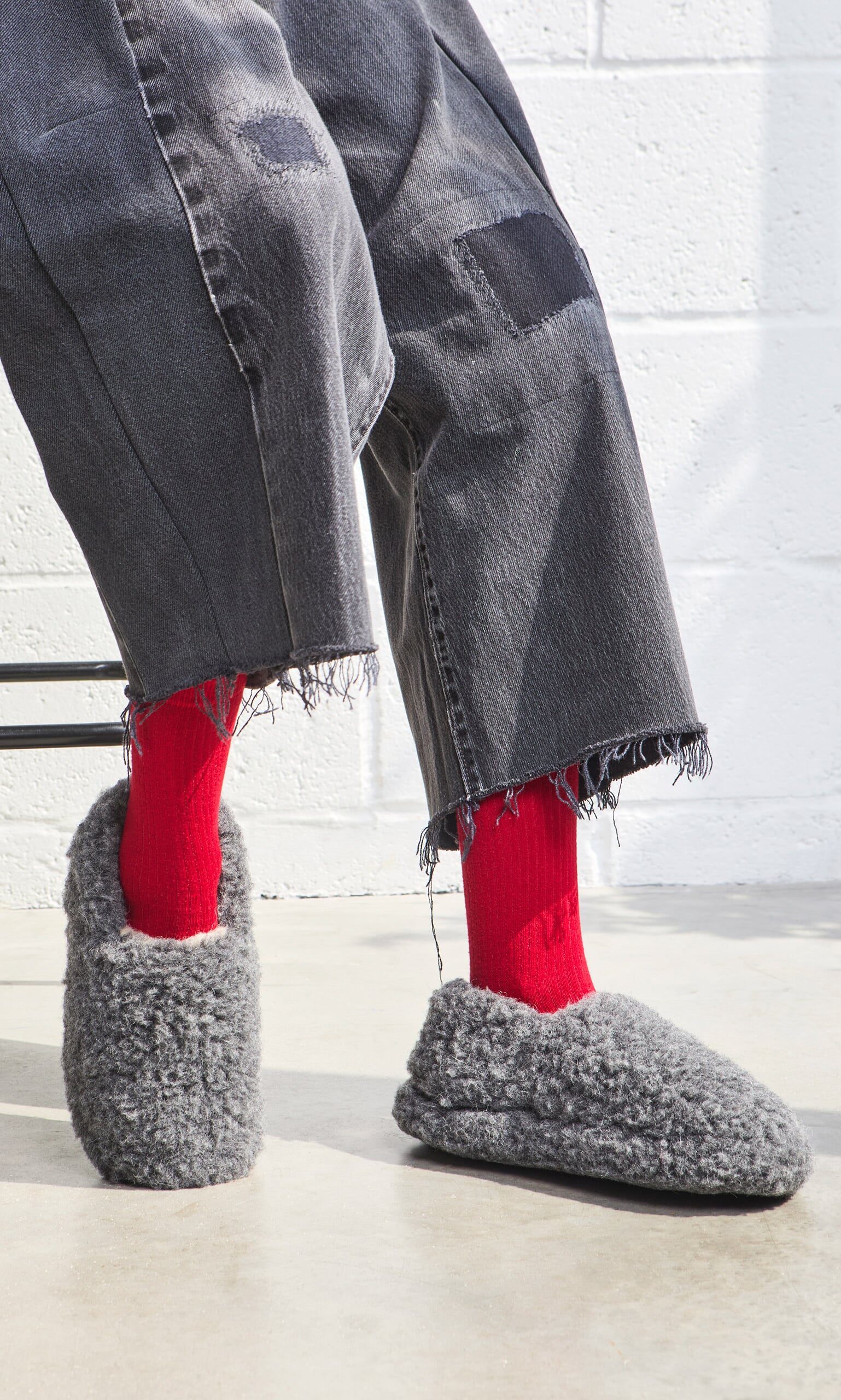 Wool Slippers - Graphite