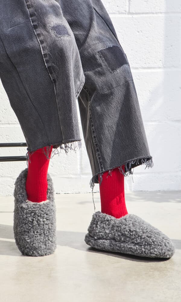 Wool Slippers - Graphite