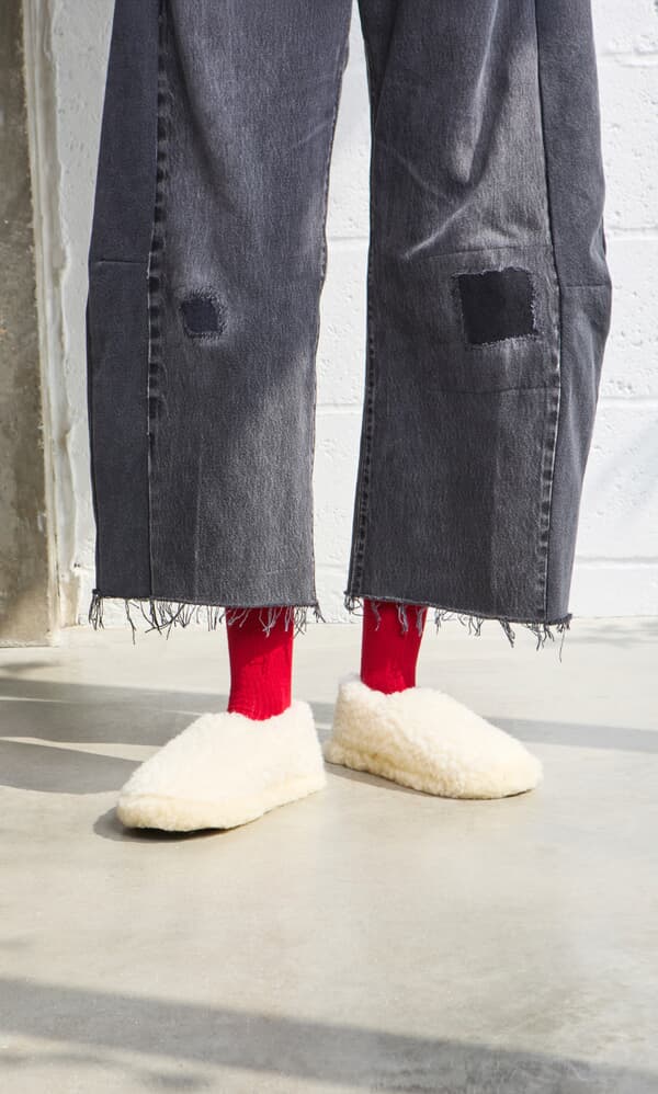 Wool Slippers - Natural